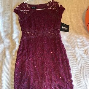 Ruby colored homecoming dress